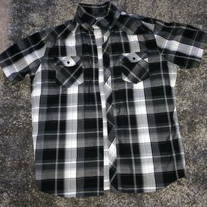 XL Plain Button Down Short Sleeve